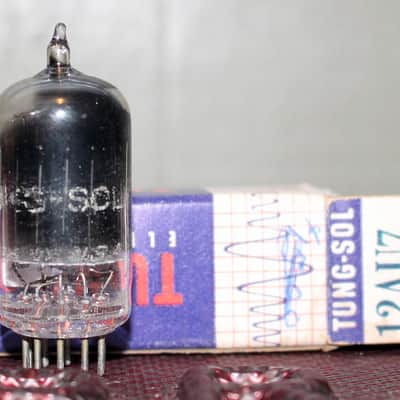 TUNG SOL USA 12AU7 ECC82 PERFECT BALANCE HOLY GRAIL BLACK GLASS REC [] GETR NOS++ NIB MINTY VINTAGE 1940'S image 1