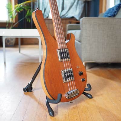 Serek Basses Sacramento 2017 - 34" Scale, Solid Body, Natural Mahogany image 3