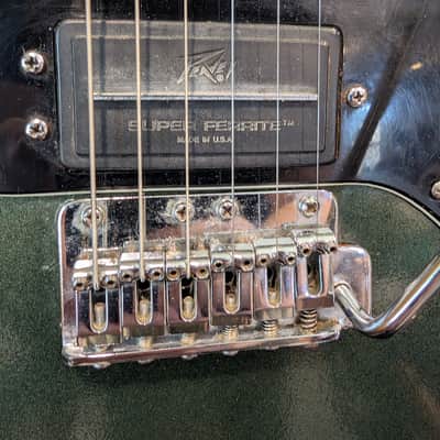 Vintage 80's USA made Peavey Patriot w/ Super Ferrite Pickups & Original Case – Metallic Green - MIA image 5