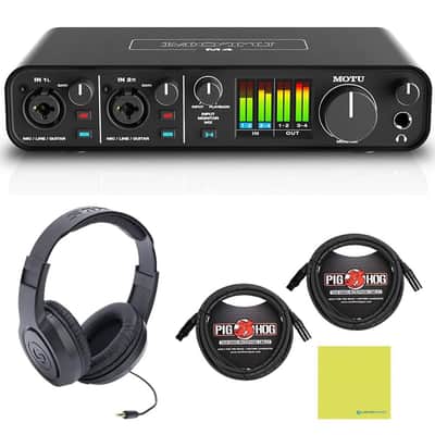 MOTU M4 4x4 USB-C Audio Interface Bundle w/Samson SRH350 Over-Ear Stereo Head... image 1