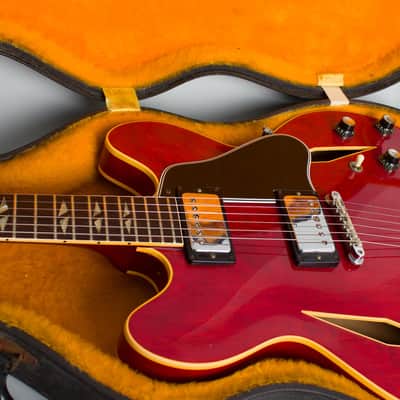 Gibson  Trini Lopez Standard Semi-Hollow Body Electric Guitar (1966), ser. #800680, original black hard shell case. image 16