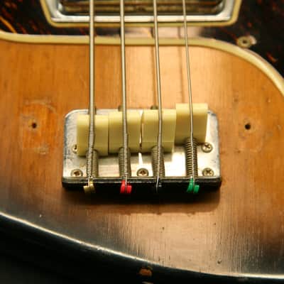 Maxitone 4-String Vintage Bass Made in Japan Pre-Ibanez Twin Pickup Early 1960s - Sunburst image 14