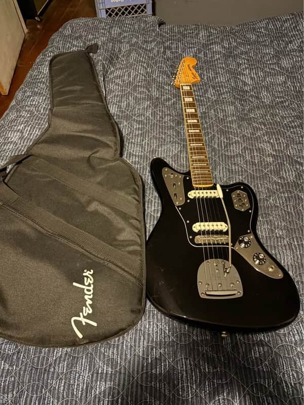 Fender Squier Classic Vibe '70s Jaguar 2021 - black UPGRADES image 1