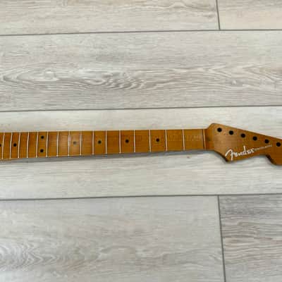 NEW Fender Licensed Allparts Flamed Quartersawn Roasted Maple Nitrocellulose Neck image 9