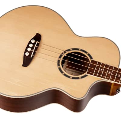 Ortega D7CE-4 Deep Series 7 Spruce Top Medium Scale 4-String Acoustic-Electric Bass Guitar image 8