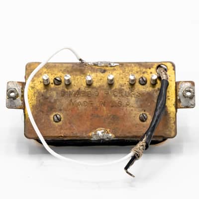 1970s Dimarzio PAF Vintage Humbucker Electric Guitar Pickup Double Cream Bobbin, Square Legs image 2