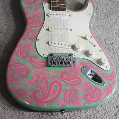 2006 Wilkins WRTS Pre-Production S-Style Electric Guitar  Pink Paisley ! image 5