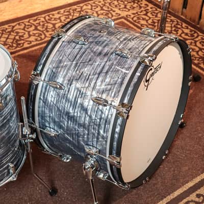 Gretsch Brooklyn Sky Blue Pearl Nitron Drum Set - 14x24, 9x13, 16x16, 6.5x14 image 2