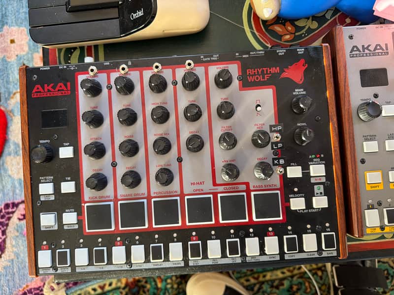 Akai Rhythm Wolf Analog Drum Machine and Bass Synthesizer 2014 - Present - Black image 1
