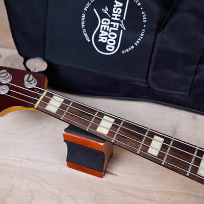 Fender JAB-EQ Left Handed Jaguar Bass CIJ 2008 Old Candy Apple Red w/ Bag image 8