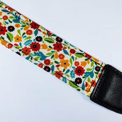 Flower Ukulele Strap - Colorful-Handmade - Cool Ukulele Strap - Button Free - Universal Strap image 2