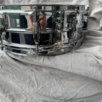Ludwig Super-Ludwig COB (Supraphonic) 5x14" 10-Lug Brass Snare Drum with Keystone Badge 1960 - 1963 - Chrome over Brass image 6