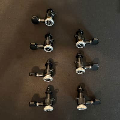 Gotoh SG381-07 MGT Locking Tuners - 7-String L4+R3 Set 4x3 tuning machines Black fits ibanez image 7