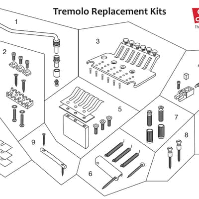 Schaller Germany Floyd Rose Tremolo Kit - Black with 42mm Block, R2 Nut image 9