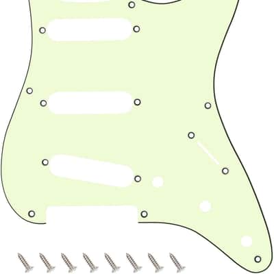 8-Hole Strat SSS Guitar Pickguard Vintage Style Guitar Scratch Plate image 1