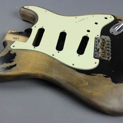 MJT Official Custom Order Vintage Aged Nitro Finish Guitar Body Mark Jenny VTS Black image 2
