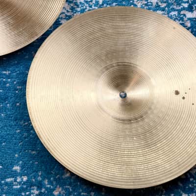 ULTRA CLEAN 14” Zildjian A NEW BEAT Hihats 920g 1379g EARLY MODEL! image 14