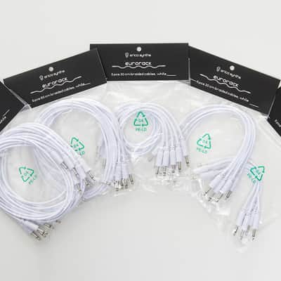 Erica Synths Braided & Soft Eurorack Patch Cables 60 cm (5 pcs) (White)  [Three Wave Music] image 3