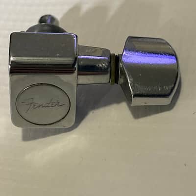 1990's Fender Logo Schaller Stratocaster Guitar Chrome Tuners Tuning Pegs 6 In Line image 4