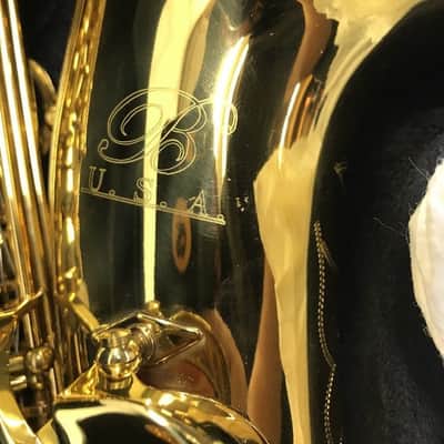 B - U.S.A. WAS-LQ Professional Alto Saxophone Lacquer w/Hard Case, Gloves, Cleaning Rod & Neck Strap image 3
