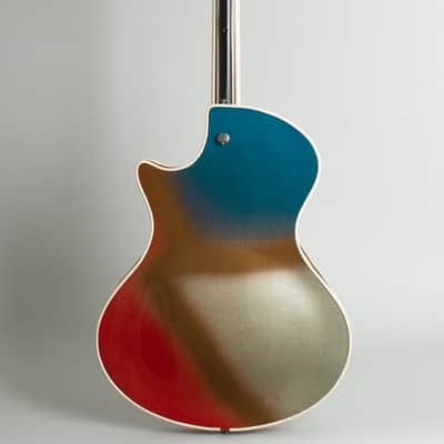 Wandre Blue Jeans/Teen Ager Model 900 Semi-Hollow Body Electric Guitar (1960), black hard shell case. image 2