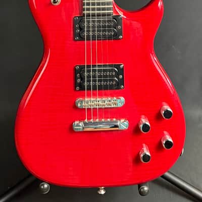 1990's Carvin SC90 Singlecut Electric Guitar Transparent Red Finish w/ OHSC