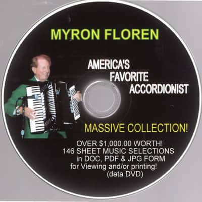 Myron Floren Massive Accordion Sheet Music DVD WITH 146 Selections Knocky P{F-1 2026 image 1