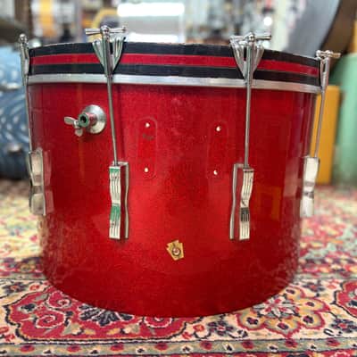 1960s Ludwig Club Date 14x22 Bass Drum Project in Red Sparkle / Duco image 3