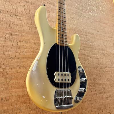 Ernie Ball Music Man Stingray Bass  1987 - Rare White w/ Figured Maple Neck image 2