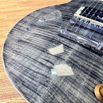 🔥MINT🔥 Vintage V100T BK ReIssued Series Electric Guitar~ Flamed Thru Black LP! image 6