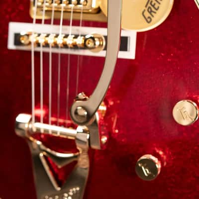 Gretsch G6129TG-59VS Limited Edition Sparkle Jet with String-Thru Bigsby - Red Sparkle with Hardshell Case image 13