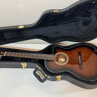 Ibanez GA35TCE-DVS Classical Dark Violin Sunburst High Gloss + Hardshell Case image 1