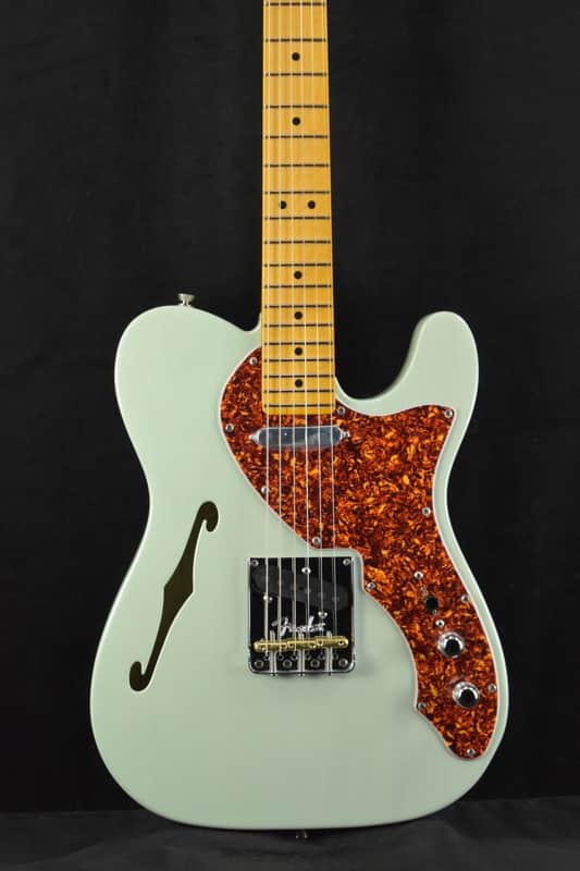 Fender American Professional II Telecaster Thinline Transparent Transparent Surf Green Maple Fingerboard image 1