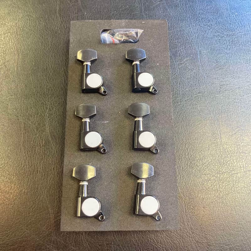 6 In-Line Die Cast Tuning Machines Black image 1