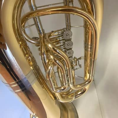 New Alexander model 155 F Tuba in Gold Brass, 5 valves,Lacquered, Nickel-Silver Garland;with Care Kit image 18