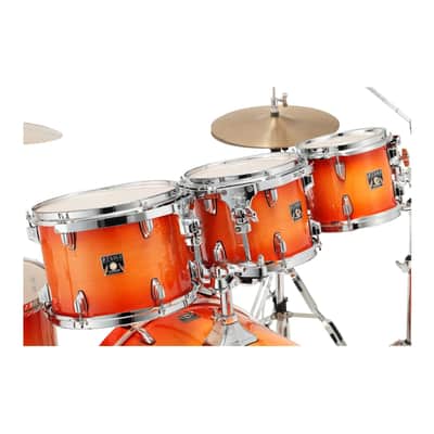 TAMA Superstar Classic 7-Piece Drum Shell Pack (Tangerine Lacquer Burst) image 6