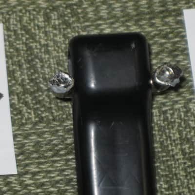 lite use (one mounting piece is broken) genuine Vox Black Plastic Dogbone Style Guitar Amplifier Handle with VOX logo and Diamond Pattern [Black hard - but flexible Plastic /  Metal Nickel mounting pieces (1 mounting piece is broken) + screws (from 2000) image 23