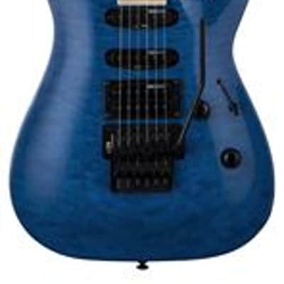 ESP LTD MH203QM Electric Guitar See Thru Blue image 1