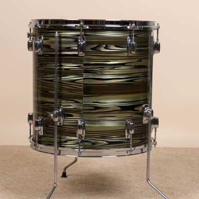 Vintage Ludwig 16x16 Avocado Strata Floor Tom image 6