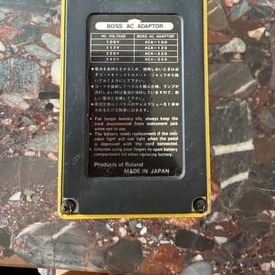 Boss OD-1 Over Drive (Black Label) 1985 - Yellow image 2