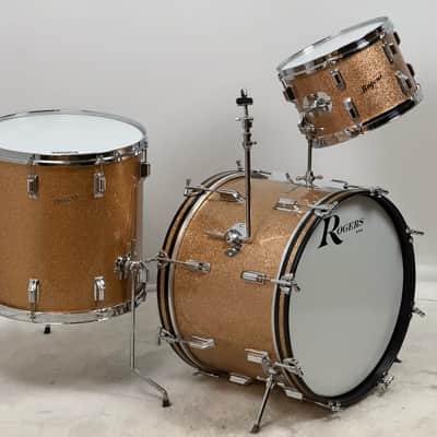 Rogers 20/12/16" 60's Headliner Holiday Drum Set - Champagne Sparkle image 4