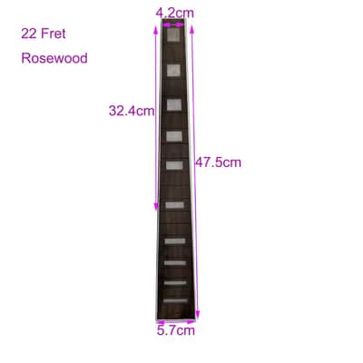 1 Piece Rosewood Guitar Fingerboard Fretboard with White Inlay Block image 5