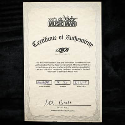Ernie Ball Music Man BFR Majesty 6-String (15/100)- Blue Ink Quilt (M018642) image 6