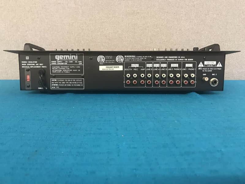 Vintage Gemini PMX-2001 Professional DJ Mixer / Equalizer - Tested Vintage Gemini PMX-2001 Professional DJ Mixer / Equalizer - Tested