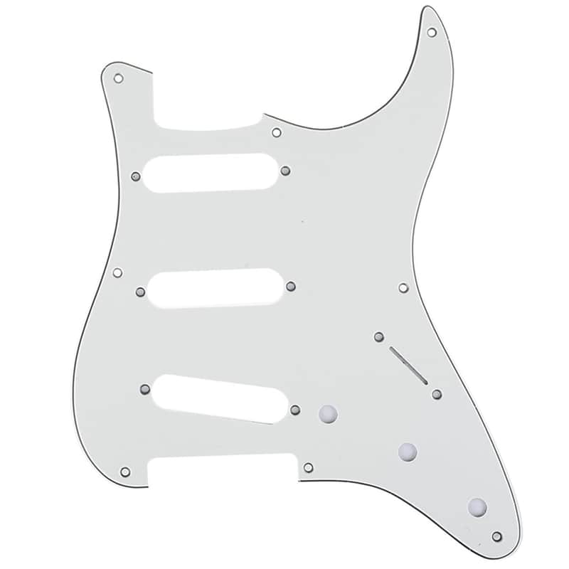 8-Hole 50s 57 Vintage Style Strat SSS Guitar Pickguard for American Stratocaster, 3Ply Parchment image 1