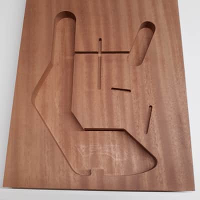 Shepard Custom Guitars Thinline Stratocaster Body Quilted Maple Top On 1pc Mahogany 2022 Unfinished image 10