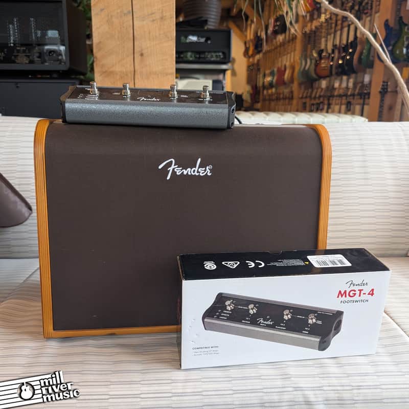 Fender Acoustic 100, Combo Amp with MGT-4 Footswitch - Used image 1