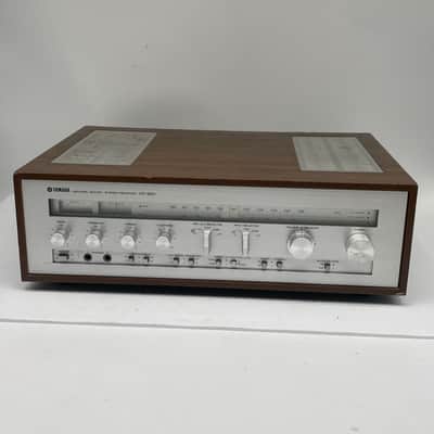 Yamaha CR-820 Natural Sound Stereo Receiver Wood Silver Face *RELAMPED WORKING image 1