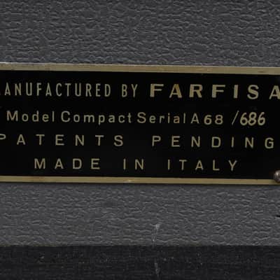 Farfisa 1960's Vintage Combo Compact Organ with Stand and Case Made in Italy image 8