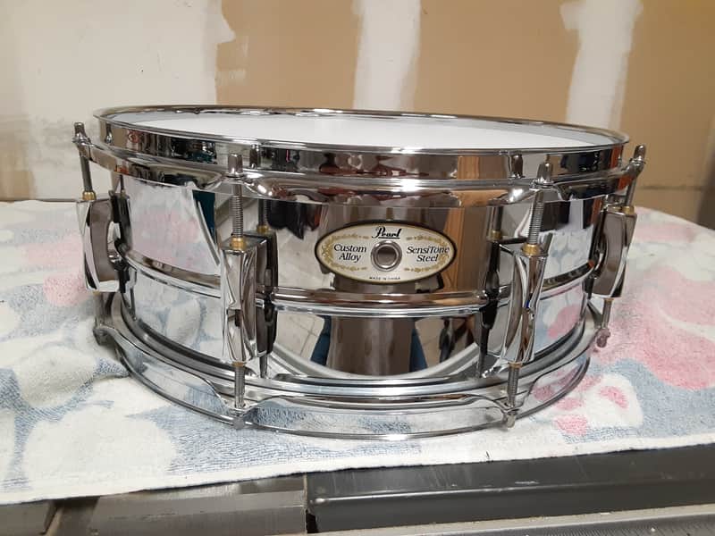 Pearl SS1455S/C SensiTone 14x5.5" 8-Lug Steel Snare Drum image 1